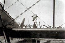 McGilliard contemplating airplane